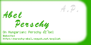 abel perschy business card